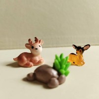 10 pcs deer/miniatures/lovely cute/fairy garden gnome/moss terrarium decor/crafts/bonsai/diy doll house/figurine/model/toy