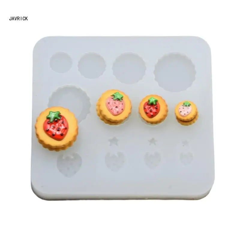 Moule en Silicone en argile douce, artisanat petits moules à biscuits aux fraises, Texture en Silicone parfaite pour les
