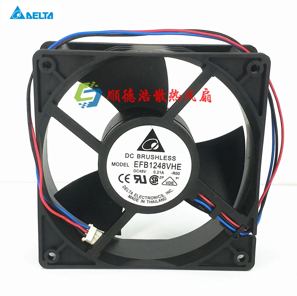 

Delta Electronics EFB1248VHE R00 DC 48V 0.21A 120x120x38mm 3-Wire DC 48V 0.21A 120x120x38mm 3-Wire Server Cooling Fan