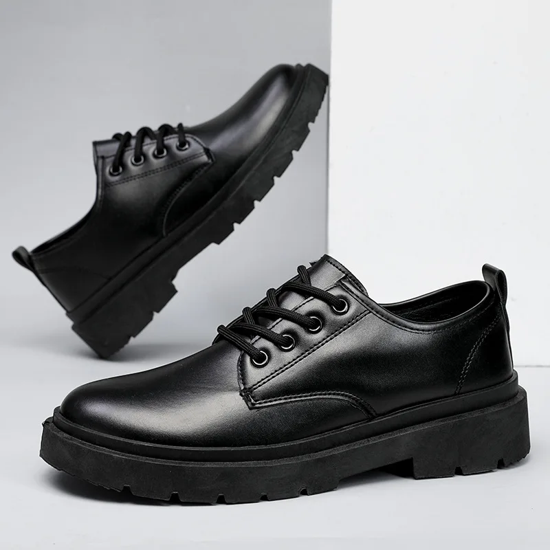 Men Leather Shoes Casual Formal Dress Oxfords Plus Size British Style Wedding Flats Soft Breathable Walking Office Sneakers