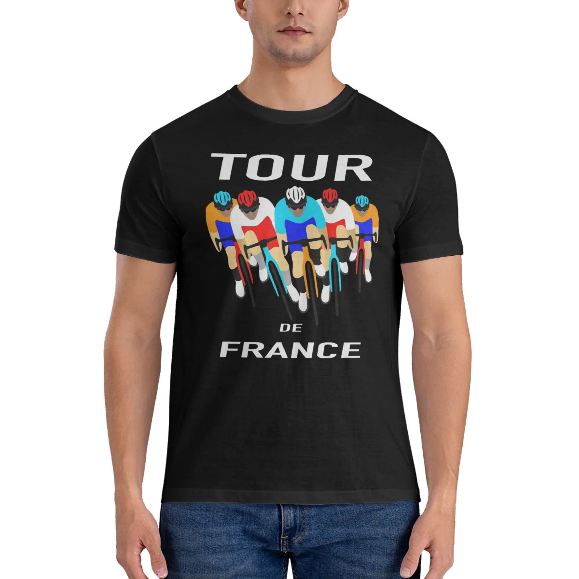 2026 Tour De France Cycling T-Shirt for Men Cotton T Shirts Men's Tees Short Round Neck Summer Clothes Tops