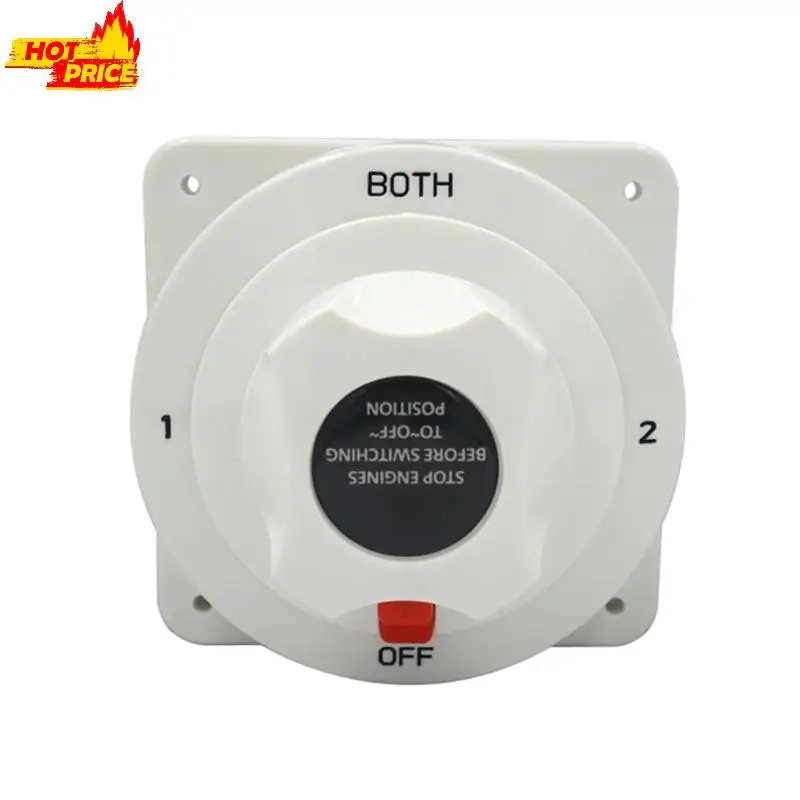 3 Position Marine Battery Switches 300A Current Plastic Housing Brass Terminals Corrosion Proof