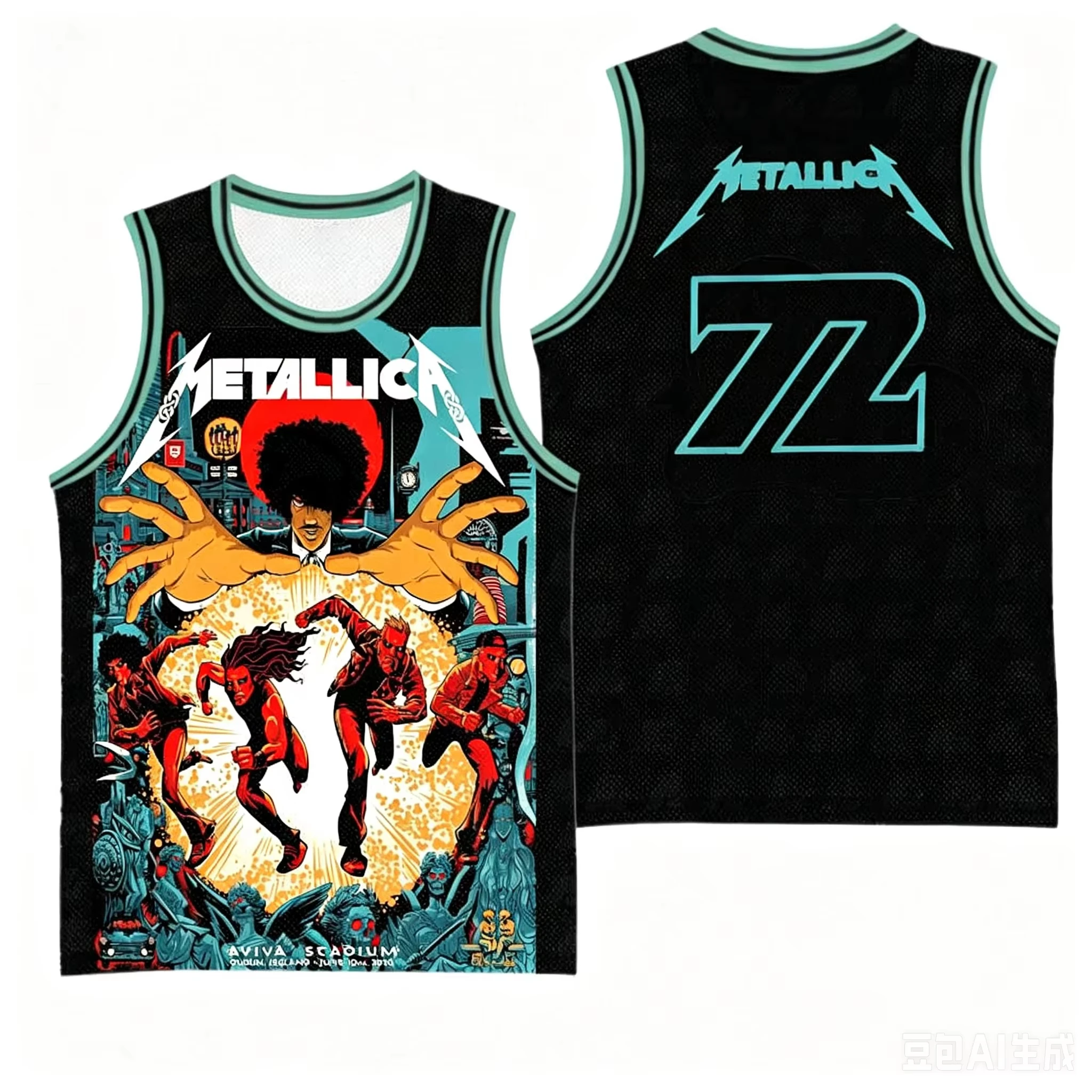 Metallica M72 Dublin, Ireland World Tour 2026 Basketball Jersey Men's and Women's Fashion Vest Quick Drying Loose Fan Tank Top