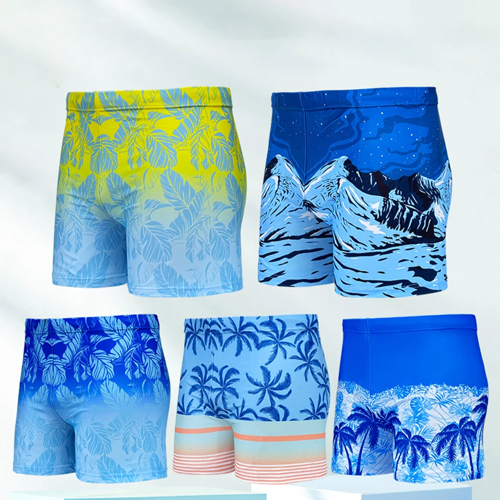 Impressão roupa de banho masculina calções de banho confortáveis de secagem rápida calções de banho forrados 15 tecido elastano 85 tecido poliéster