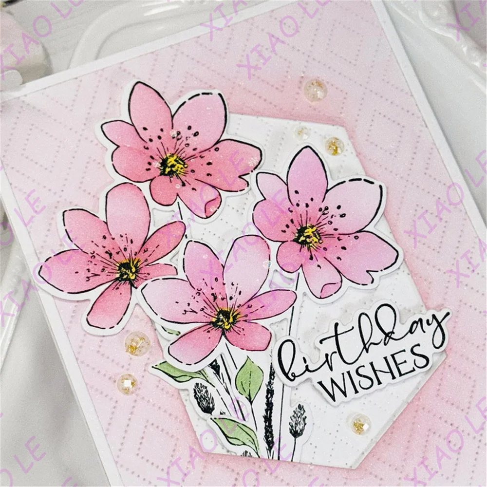 Timeless Greetings Woodland Blooms Metal Cutting Dies Stamps Stencil DIY Scrapbooking Card Stencil Paper Cards Handmade Album