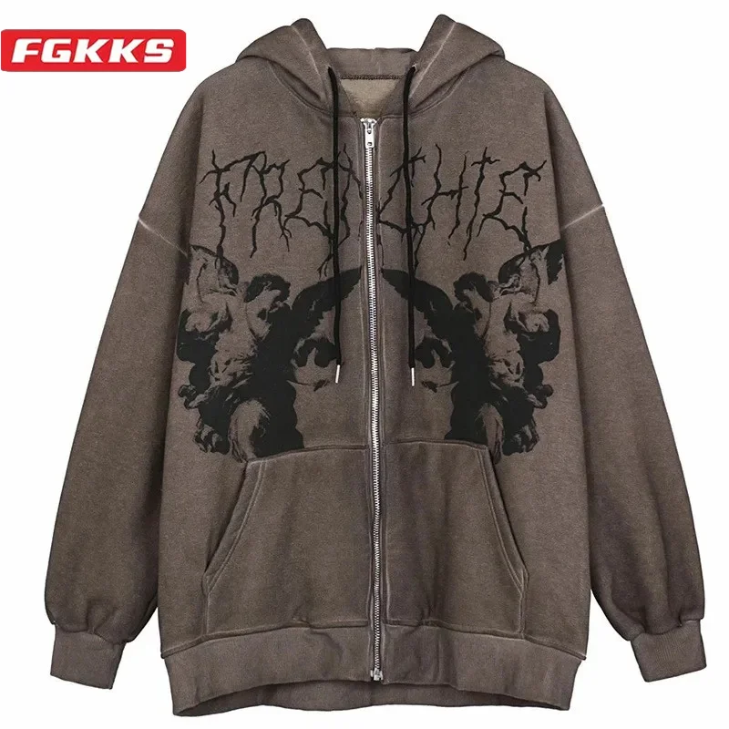 

FGKKS 2024 Outdoor Casual Hoodie Sweatshirt Men Pure Cotton Hooded Slim Top High Quality Design Casual Hoodie Sweatshirt Men