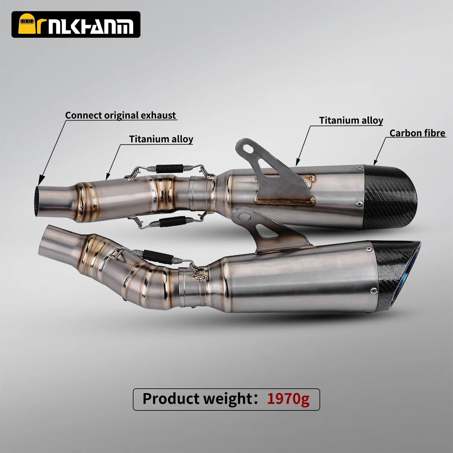 For Z1000 motorcycle Exhaust System modify full Ti.alloy Escape Moto middle Link Pipe with muffler For Ninja Z1000 2010-2025