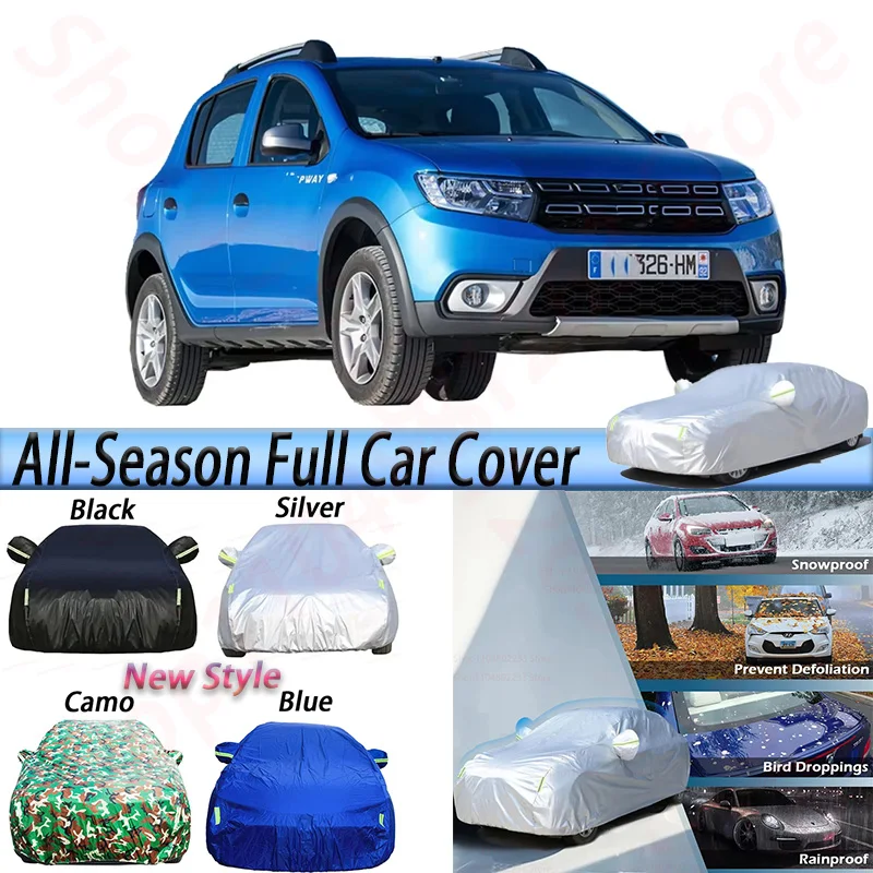 

Camouflage Car Cover For Dacia Sandero 2007-2023 Auto Outdoor Sun UV Snow Rain Wind Resistant Waterproof Cover Dustproof