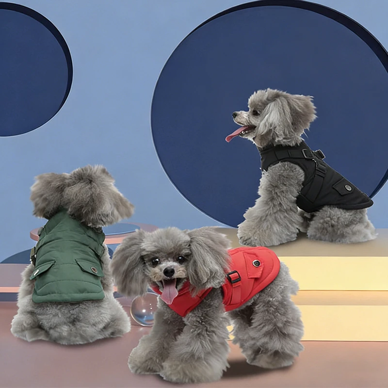 

Waterproof Dog Coat, Reversible Dog Jacket for Medium Dogs Adjustable Durable Doggie Winter Coat Warm Puppy Cold Weather