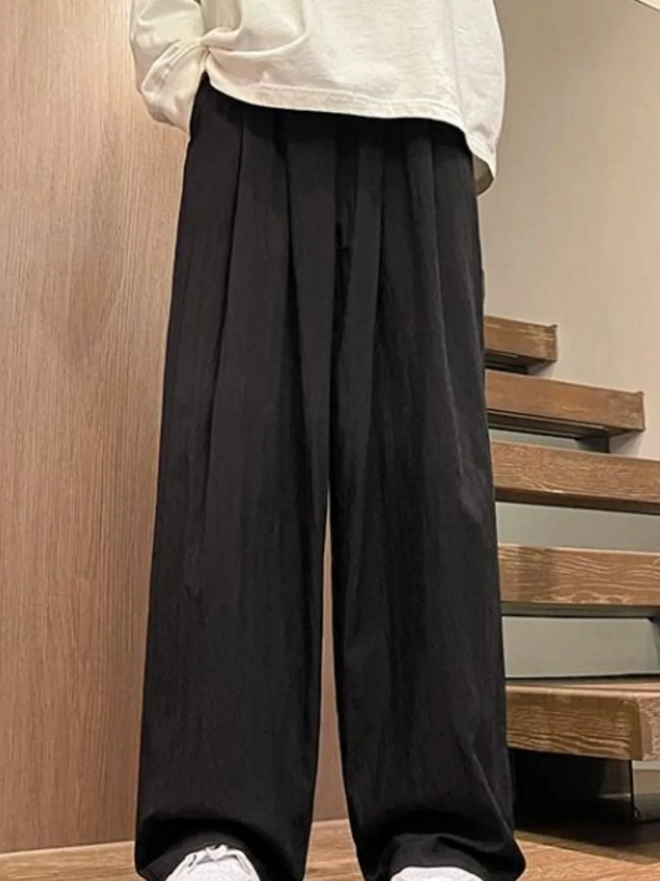 بنطلون نسائي ياباني الطراز جديد وعصري بقصة مستقيمة وواسعة، متعدد الاستخدامات، مناسب للربيع والخريف، تصميم خفيف وفضفاض على طراز ياماموتو