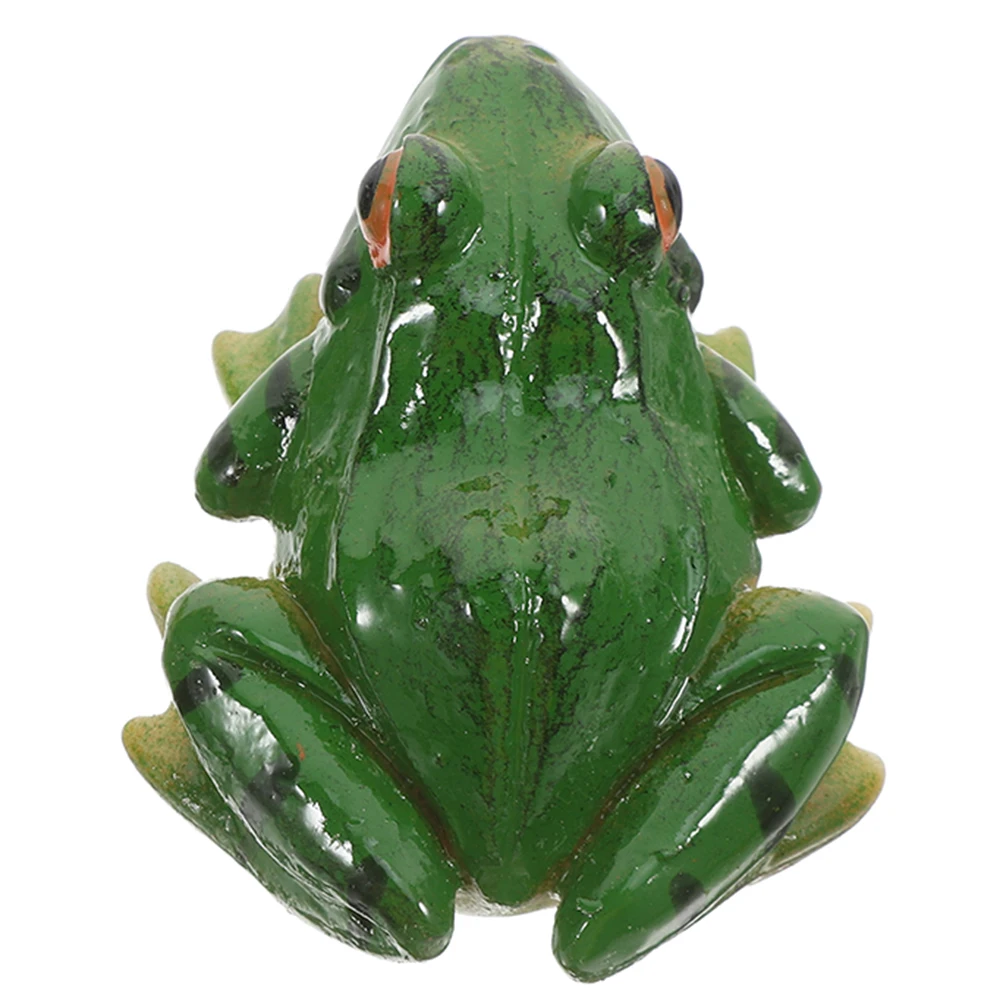 

Simulated Frog Ornament Adorable Decoration Resin Decorations for Home Cake Statue Creative Craft Decors