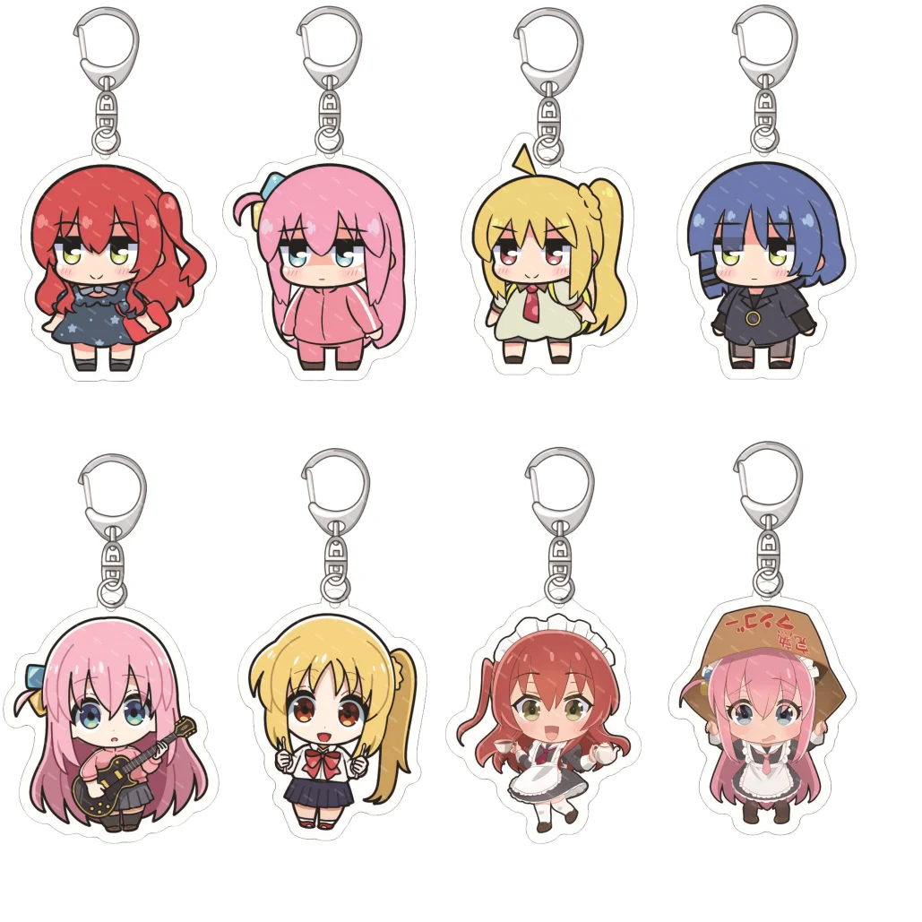 

6CM Anime Cute Cartoon BOCCHI THE ROCK! Figures Kita Ikuyo Gotō Hitori Ijichi Nijika Cosplay Acrylic Keychains Fans Gifts