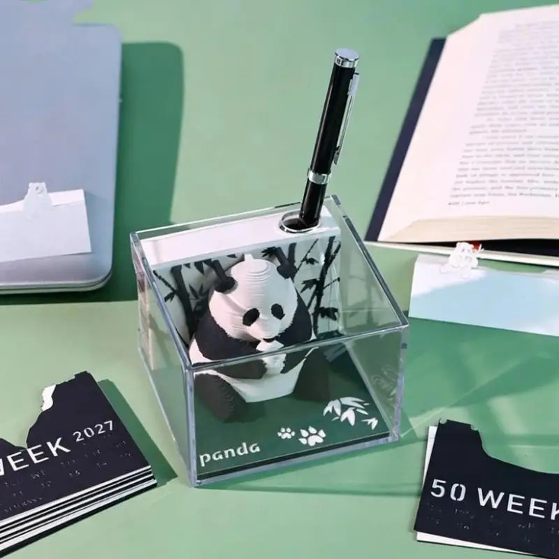 Sophisticated 2027 Desk Calendar Tear-away 3D Paper Design for Stylish Organizers