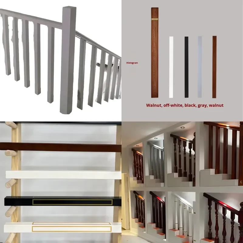 for Solid Wood Rubberwood Handrails Loft Balcony Modern Design Ceiling Mesh Installation Elegant Durable