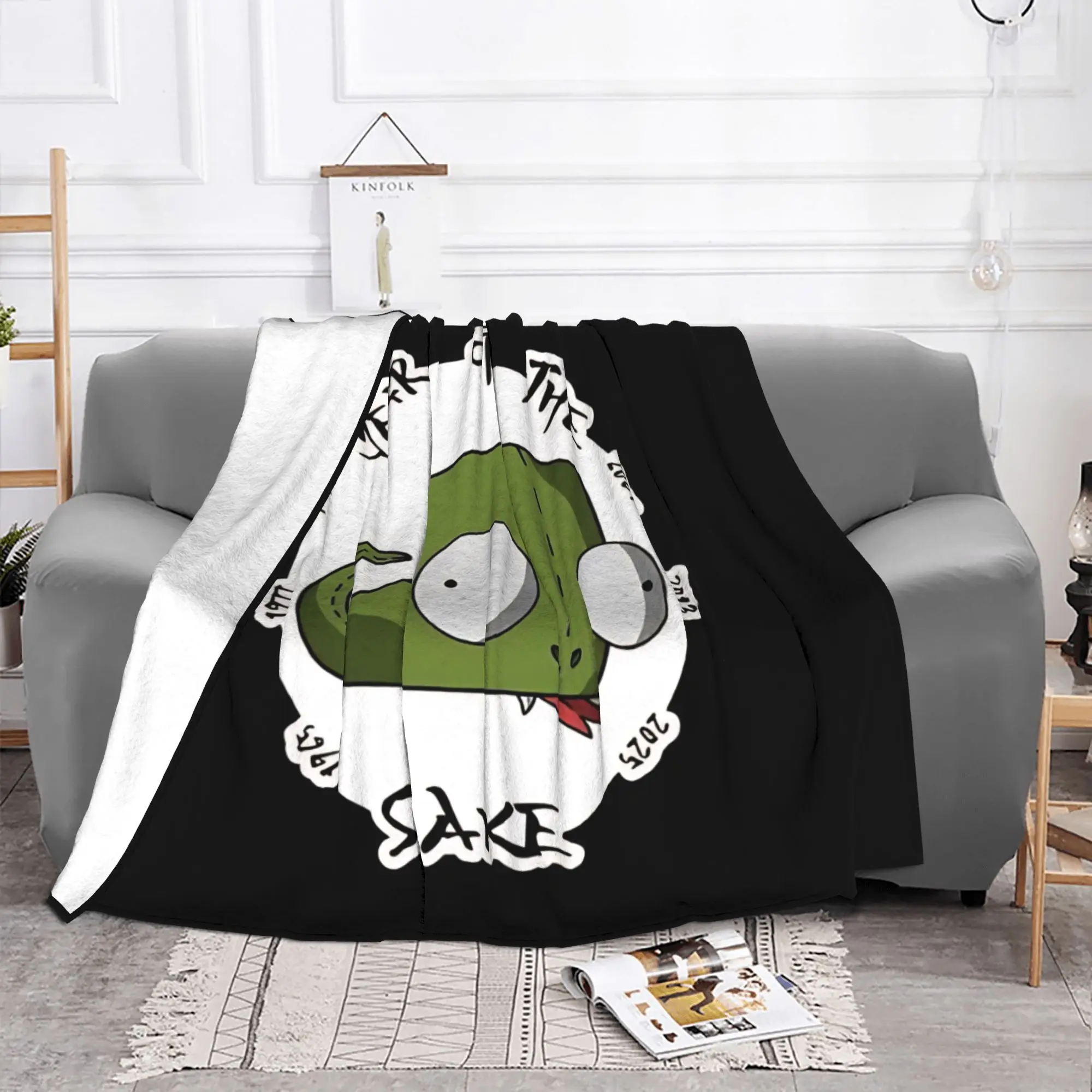 1PC delusional  Invader Zim Home Room Decorations Winter Blankets For Adults Bedding Home Interior Sofa Knee