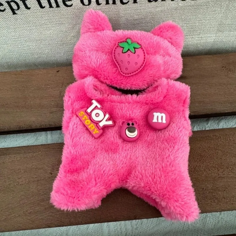 Muñeca Labubu de 17cm, ropa con capucha de moda, Mini accesorio de muñeca de dibujos animados de repuesto BJD, artículo decorativo bonito para figuritas