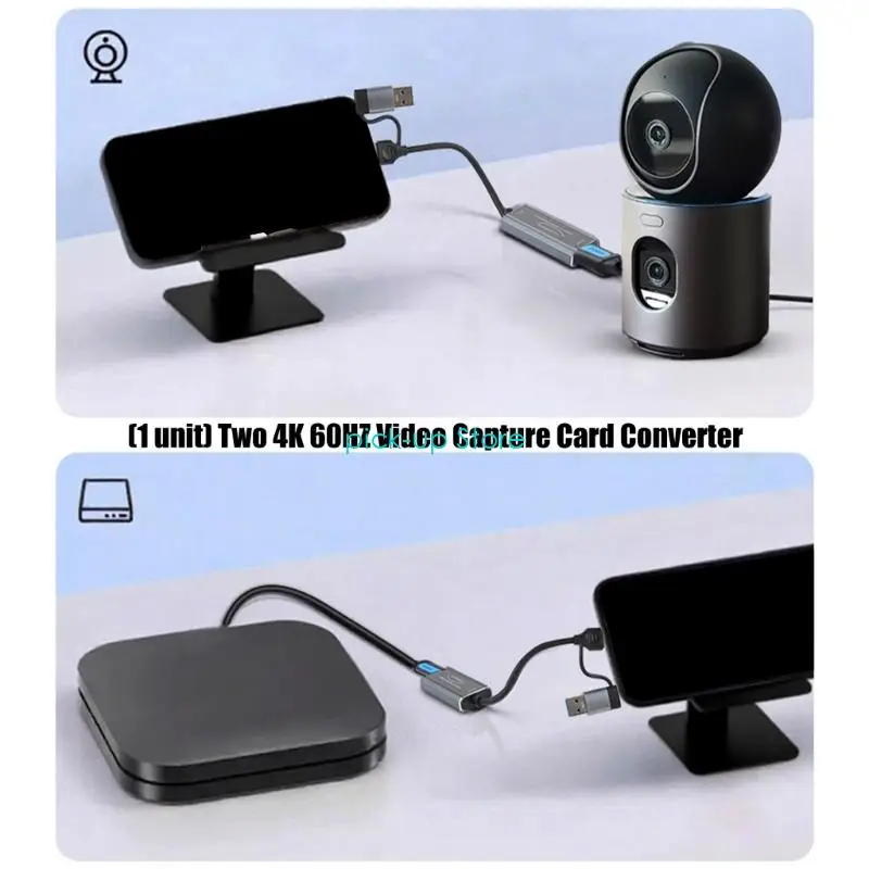 Q5wa 4k Captura vídeo Tipo C+USB para HDTV Gravador vídeo para capa câmera câmera jogo gravação ao
