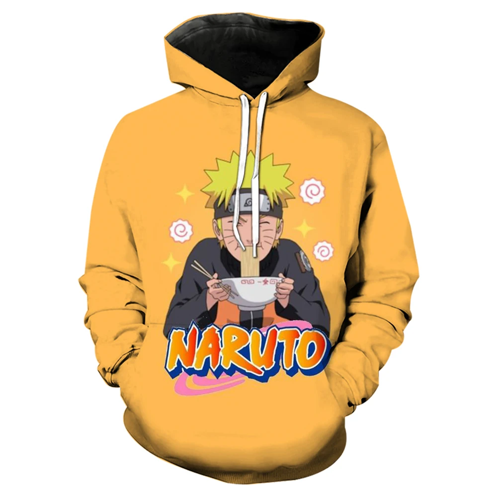 Bandai 2024 New European And American Anime Naruto Series 3D Digital Printing Hooded Sweater Men Women Casual Hoodie