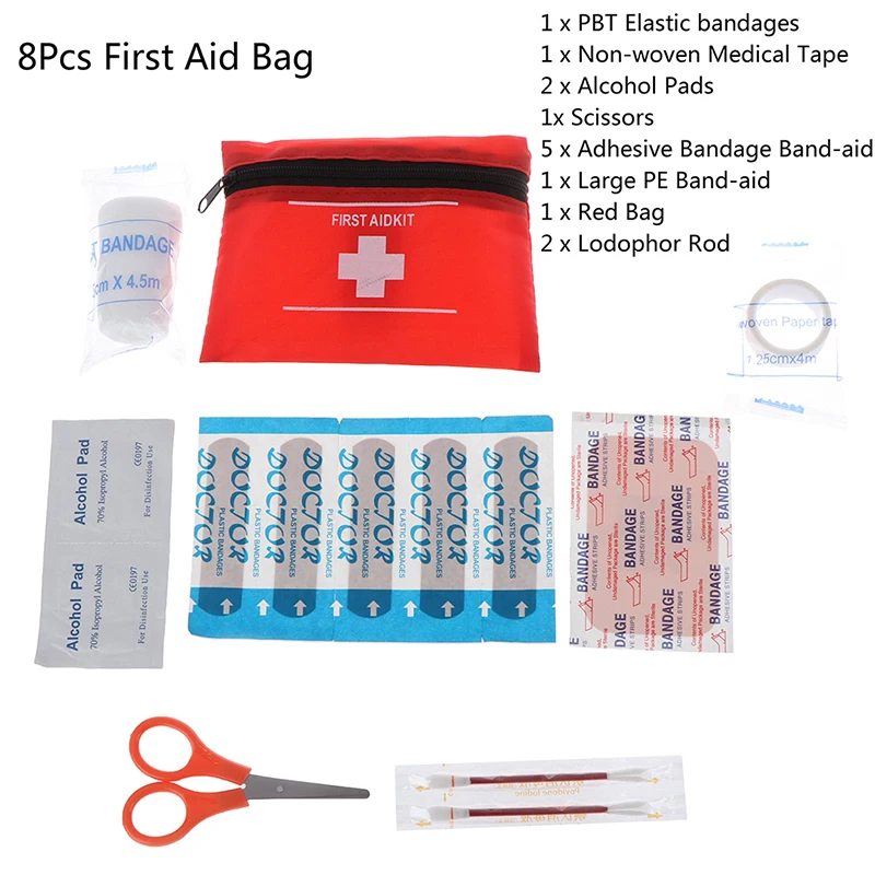 Portable First Aid Medical Kit Travel Outdoor Camping Useful Mini Medicine Storage Bag Camping Emergency Survival Bag Pill Case