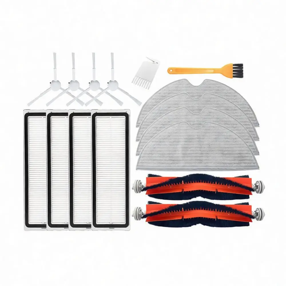 For Mijia 1C 2C 1T F9 Robot Cleaner Spare Parts Set Roller Brush Side Brush Hepa Filter Mop Pads Water Tank Dustbin