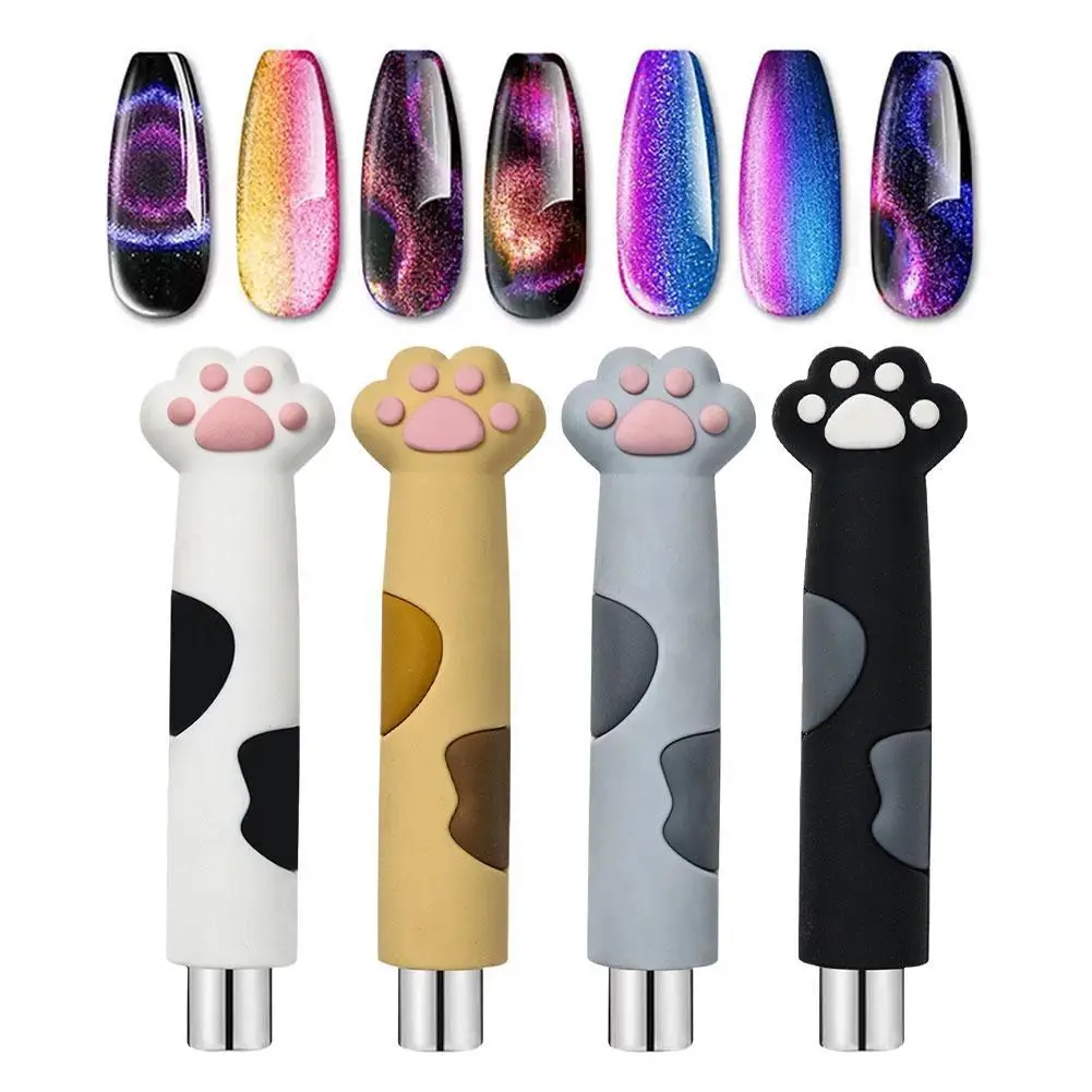 Barre Magnétique 3D pour Nail Art, Griffe de Chat, Baguette Magique pour Manucure, Design Œil de Chat, Verhéritage à Ongles en Gel, Stylo Magnétique