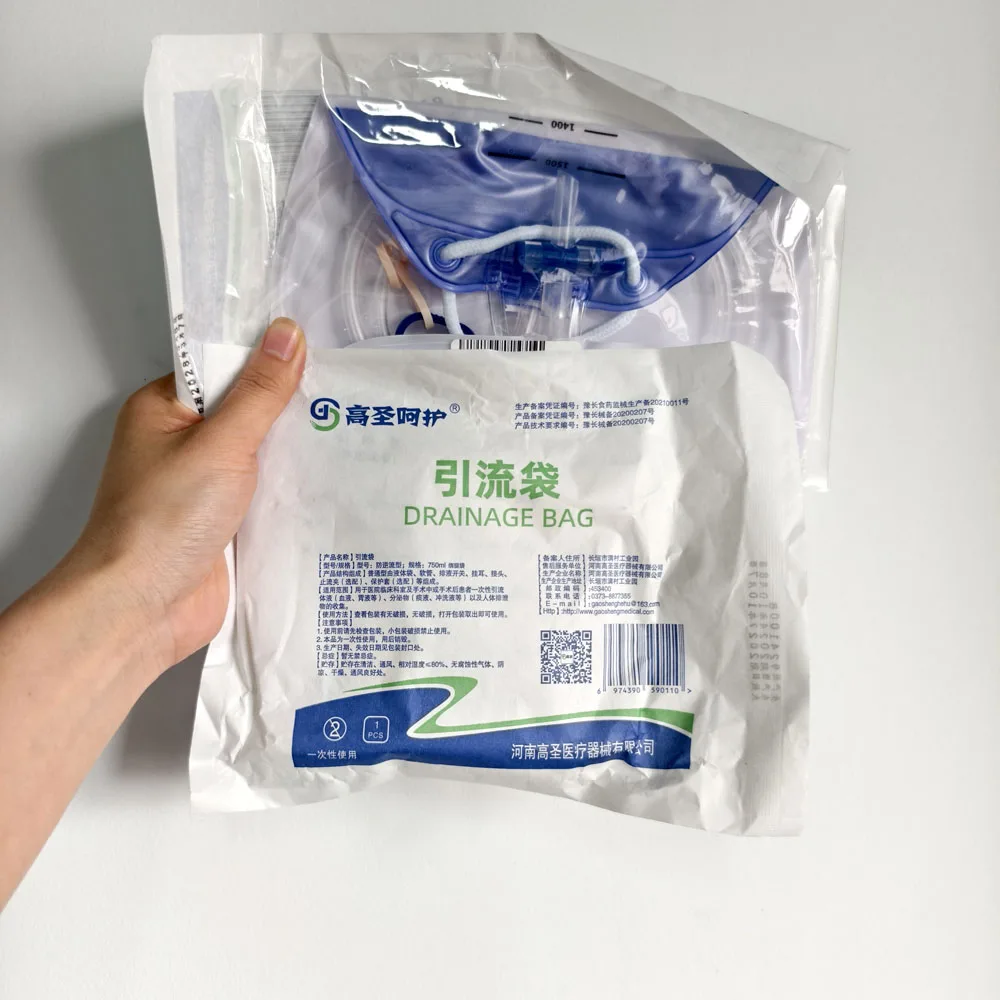 

1Pcs 750Ml/1500Ml Drainage Bag Urine Collection Urination Bag Thickened with 48" Tube Drainage Urine Drainage After Surgery