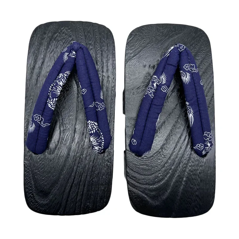 MeetLife Männer japanische Geta Clogs traditionelle Samurai Kimono Holz Flip Flops zwei Zähne Zehenschuhe orientalische Sandalen Hausschuhe MN5