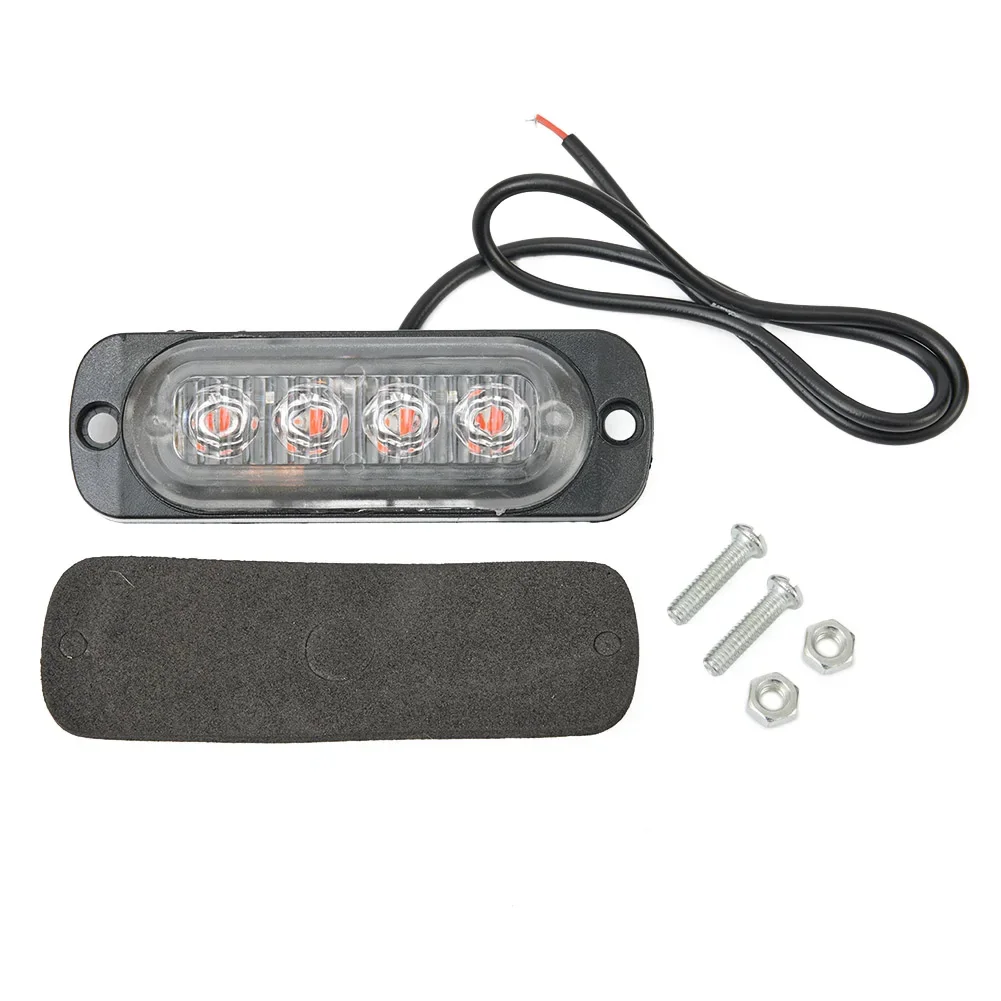 Rendimiento confiable 4LED todoterreno coche camiones seguridad trabajo urgente niebla luz roja lámpara 12V 800LM, sin interferencias electrónicas