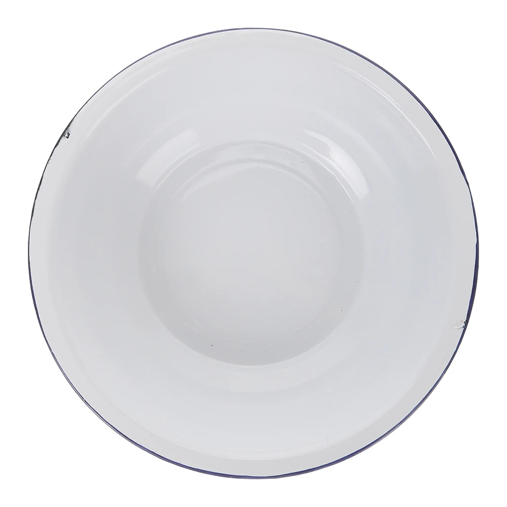 

28Cm Retro Enamel Basin Vintage Metal Mixing Bowl Large Capacity For Kitchen Washing Salad Serving Enamelware Bowl Round