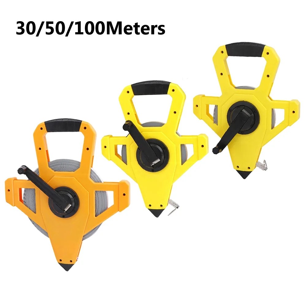 

Professional 3050100 Meters Fiberglass Tape Measure for Construction and Surveying with Quick Recovery Feature