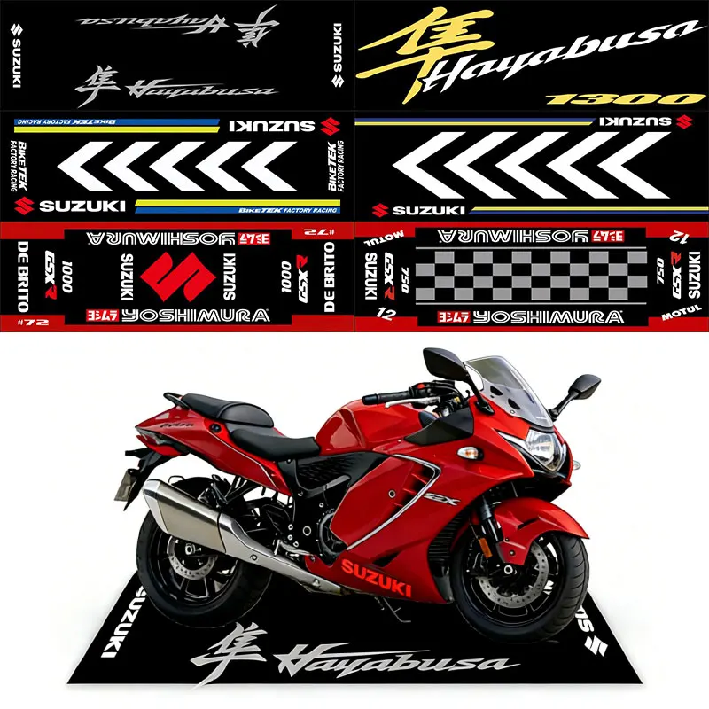 

Коврик для гаража Suzuki: для мотоциклов, спортивных гонок, демонстрации мототехники, электромобилей, домашнего декора, противоскользящий прикроватный коврик