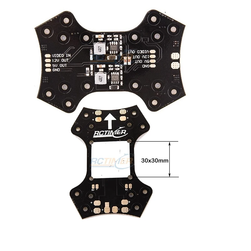 Zmr250 beerotor 190/210 pdb fpv racing drones quadcopter placa de distribuição de energia