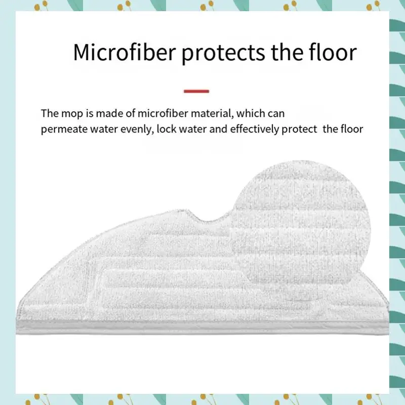 

A71P 6PCS Microfiber Mop Pads Kit For Roborock G20/S8/S8PRO Ultra Compatible With Multiple Models
