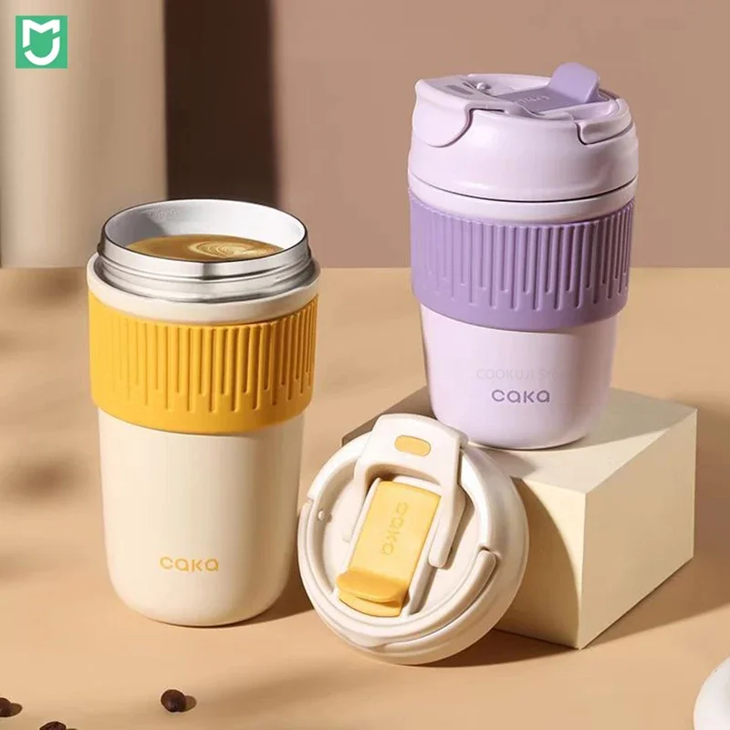 

Mijia 350ml/450ml Double Ceramic Coffee Insulation Cup Leak-proof and Non-slip Car Vacuum Bottle Travel Insulation Cup Kettle