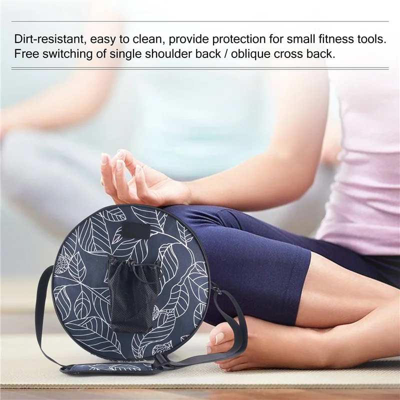 Bolsa de lona para rueda de Yoga de 33x14cm, rueda Dharma multifuncional, almacenamiento especial de gran capacidad, ropa de Yoga, bolsa de toalla para Yoga