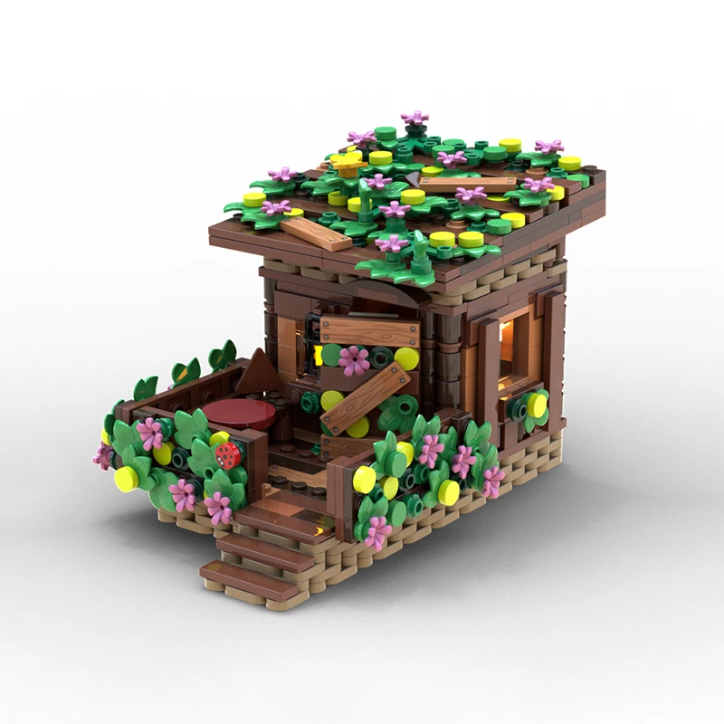 Exquisite new product MOC building block model forest wooden house technology modular children's toy DIY assembly set