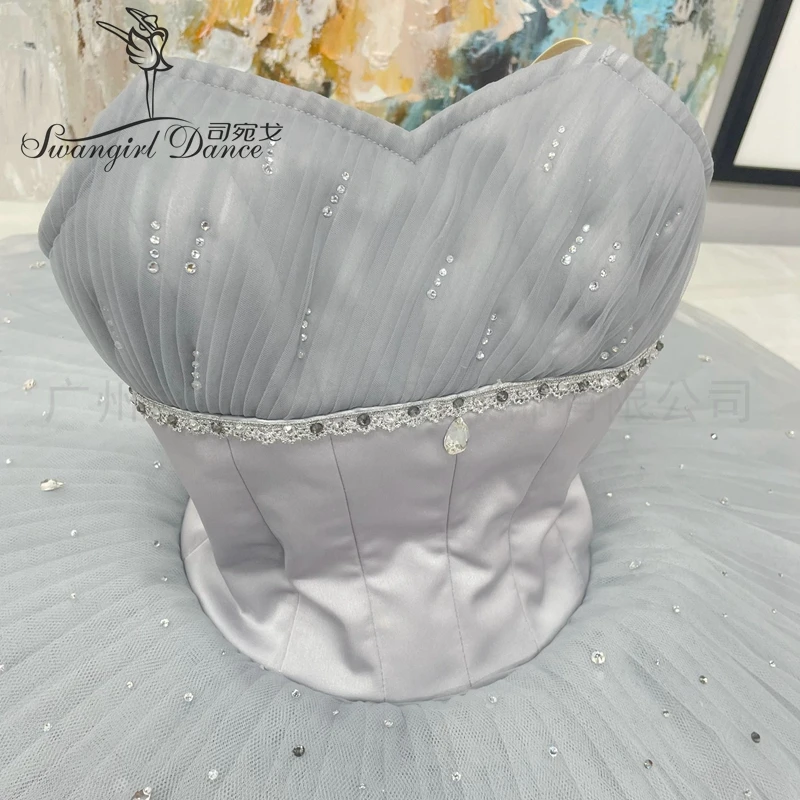 새로운 색상 실버 요정 투투 발레 클래식 공연 의상 발레 투투 BT4433