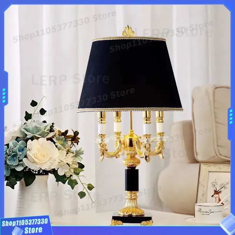 Luxury Crystal Table Lamp Modern LED Bedside Night Light Decorative Reading Lamp for Bedroom Home Candlestick Design Lighting
