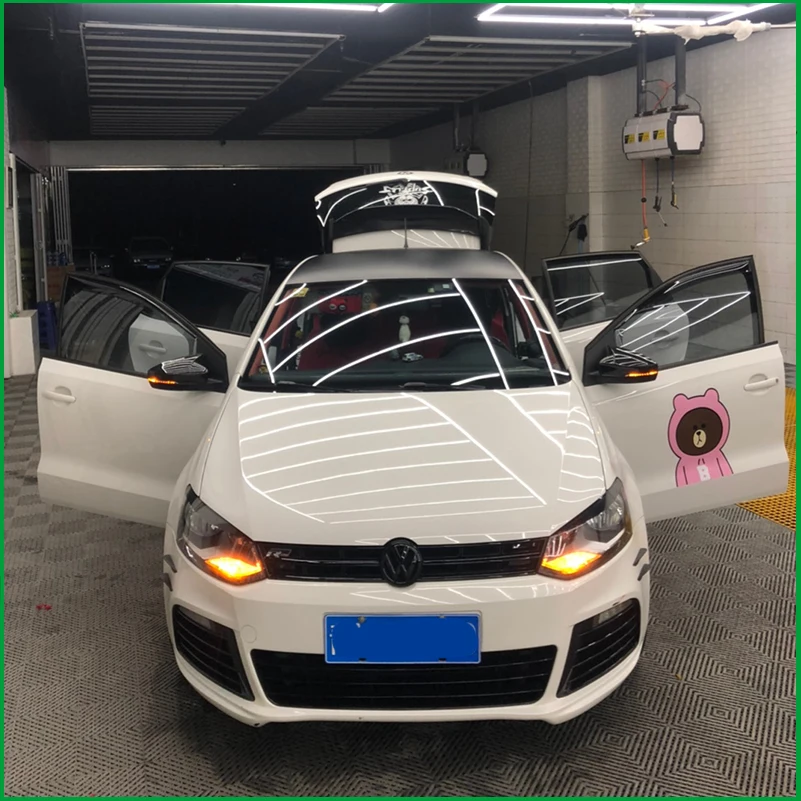 

For Volkswagen VW Polo 2010-2016 With Indicator Model Door Side Wing Rearview Mirror Cover Sticker Trim Car Styling Accessories