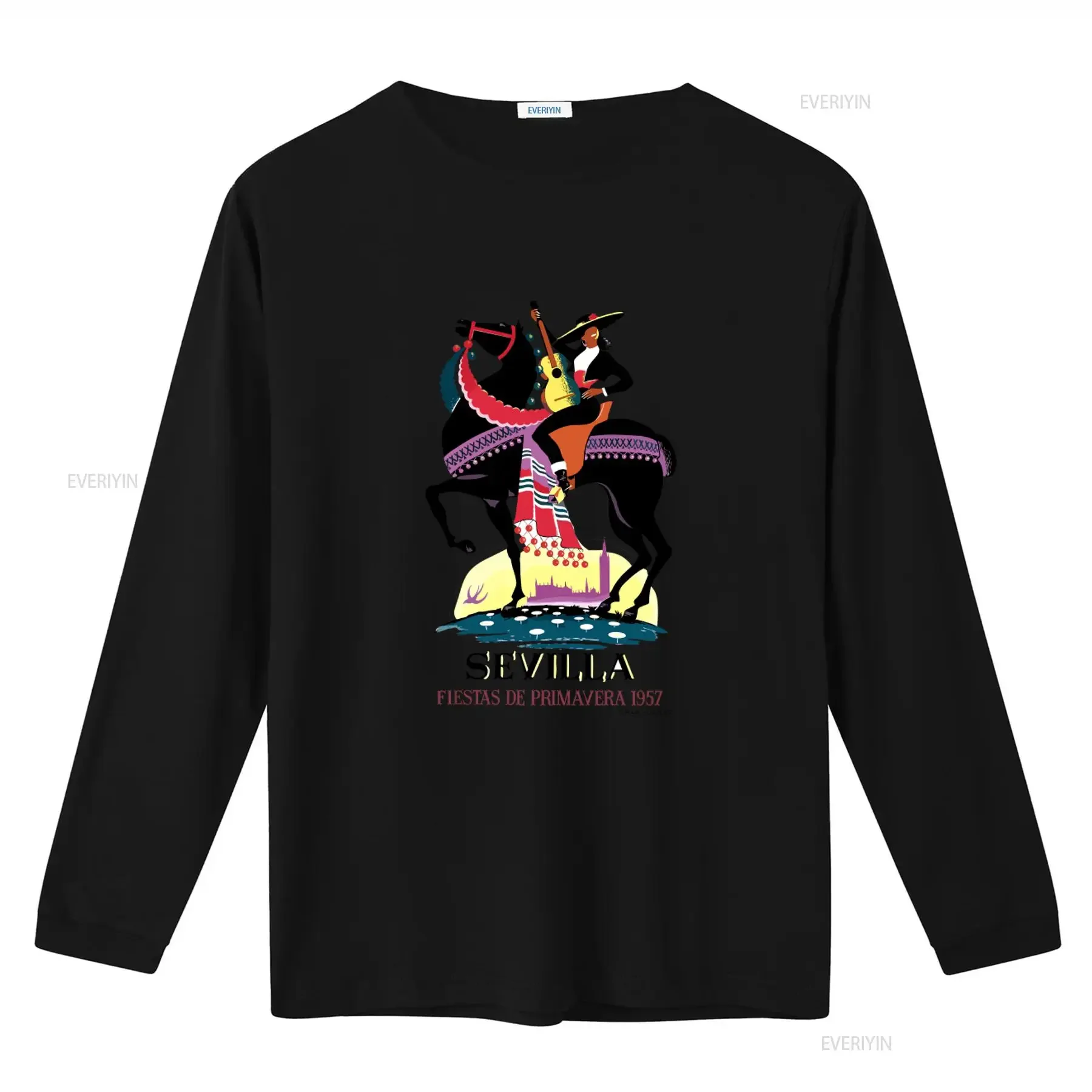 Spain 1957 Seville April Fair Vintage Style T Shirt Best Seller Design vintage Washed Stylish designer clothes Versatile Unisex