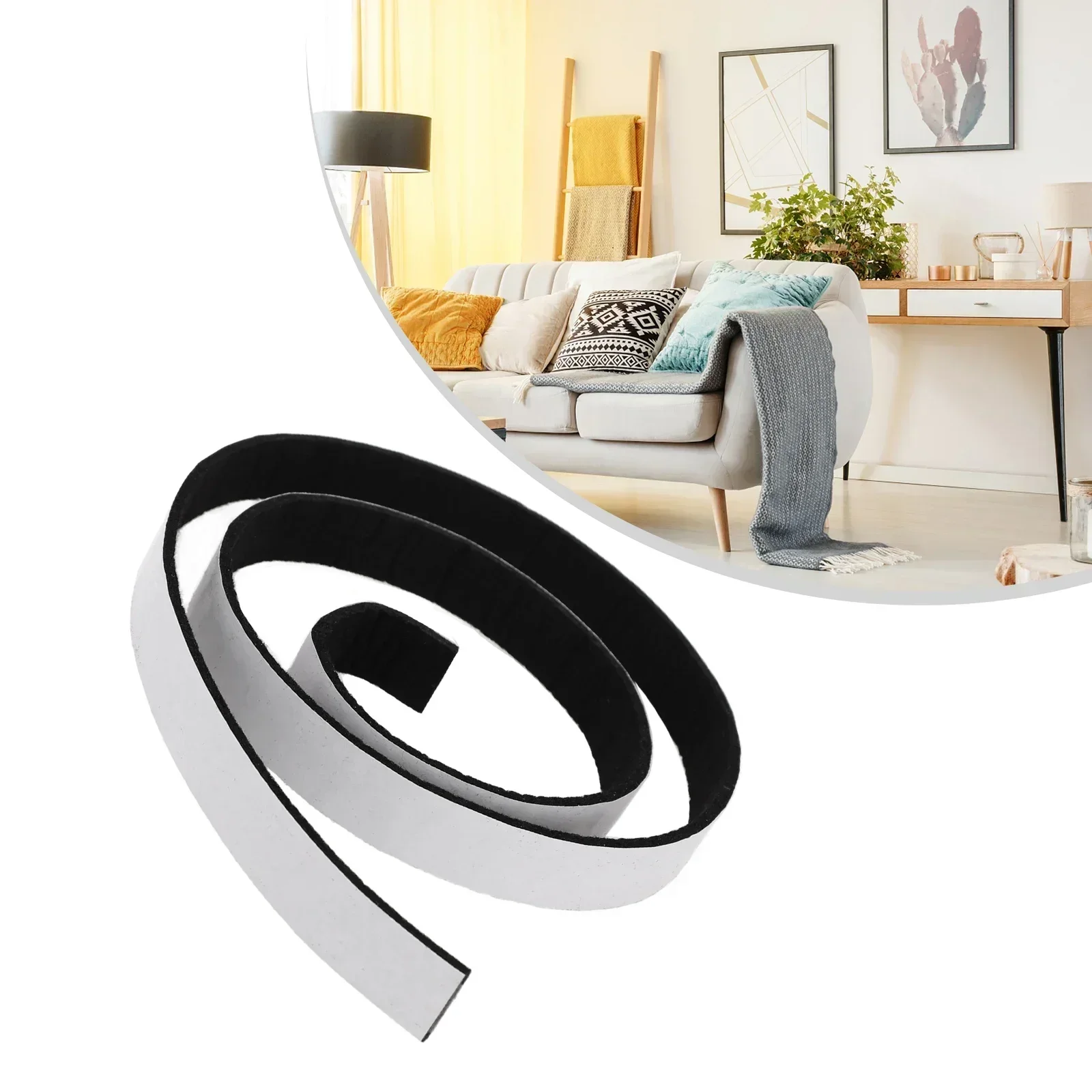 Self Adhesive Felt Tape Polyester Felt Strip Roll Hard Protector Black Furniture Felt Strips DIY Shape Sliding Pad Tape