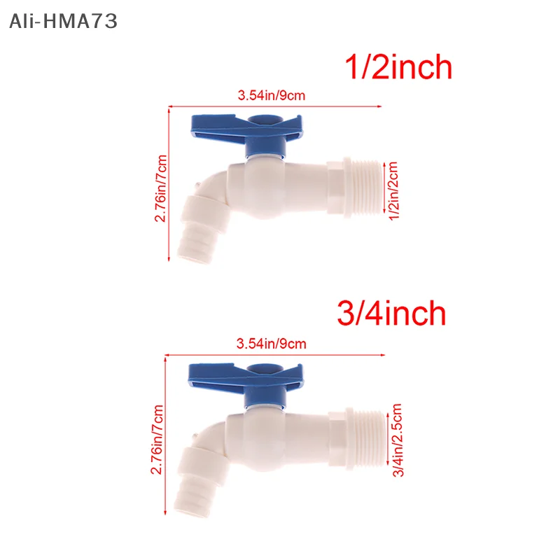 HMA73-1Pc Замена 1/2 3/4 "пластик наружная резьба кран для воды резервуар кран адаптер кран аквариумный клапан кран садовые аксессуары