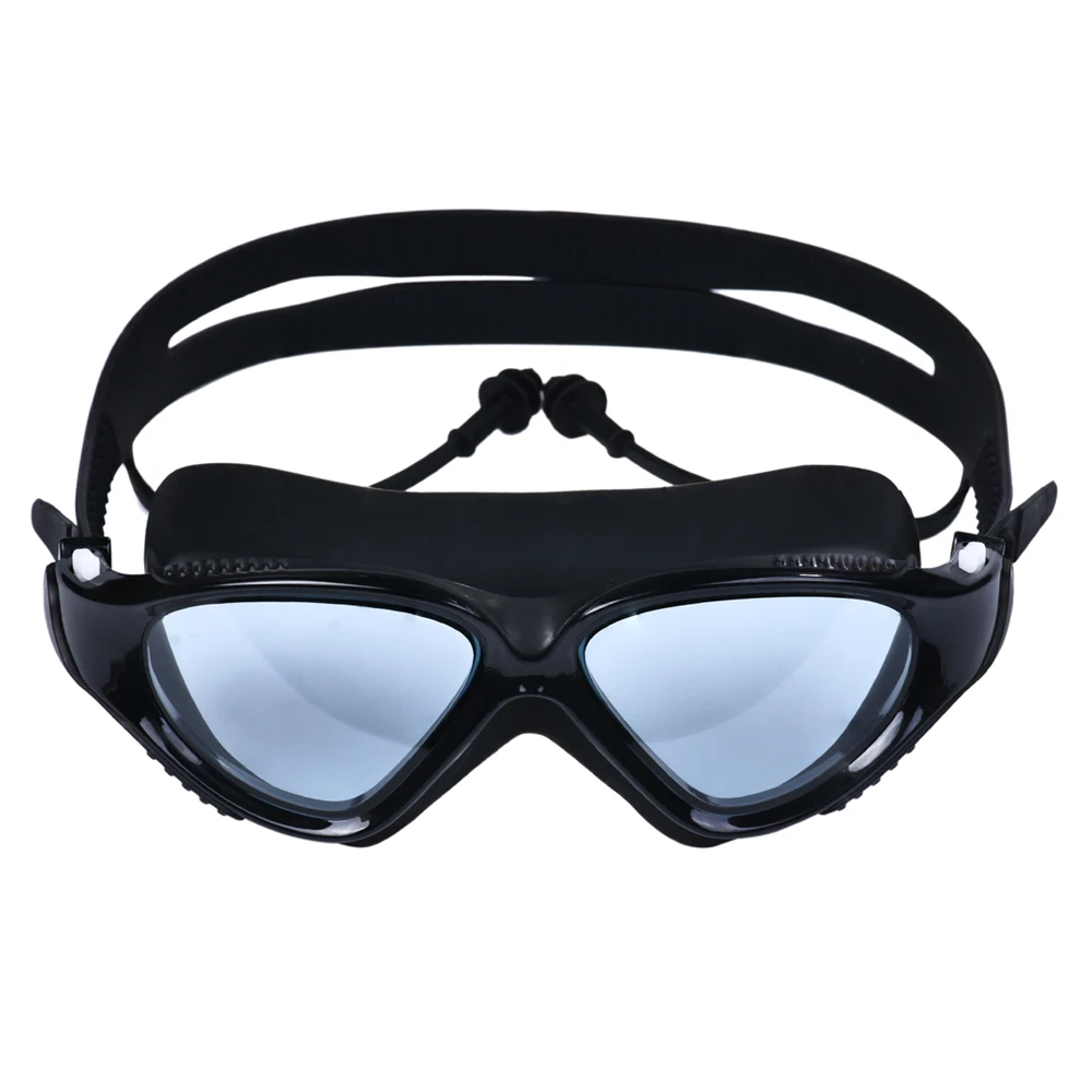 Adult swimming goggles high-definition one-piece earplugs goggles waterproof fog-proof men and women big frame swimming goggles