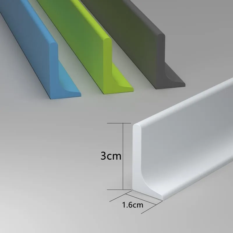 

Водонепроницаемый пол наклеивается водоудерживающей полосой, которая может согнуть мягкий силикагель на краю раковины в ванной комнате