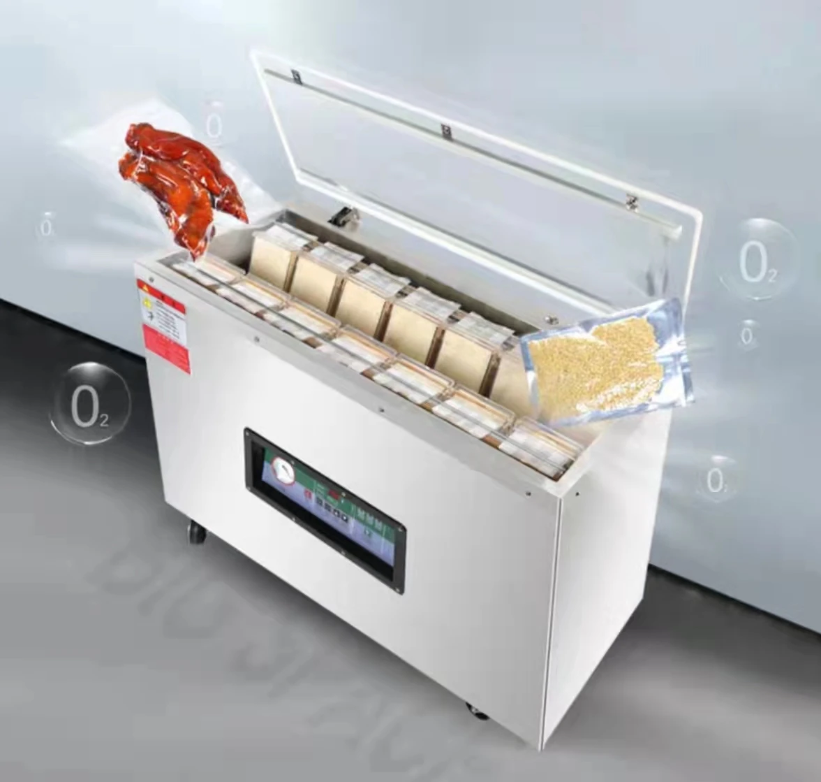 

5KG/10KG Plastic Bag With Vacuum Double Seal Vacuum Sealer for Food Rice Brick Melon Seeds Vacuum Sealer Packing Machine