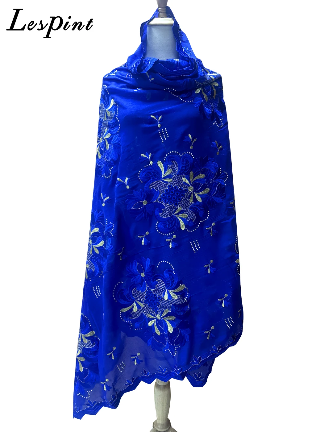 High Quality Muslim Scarves For Women Embroidered Diamond Inlay Cotton Loose Femme Shawl 210x110cm African Ramadan Prayer Sets