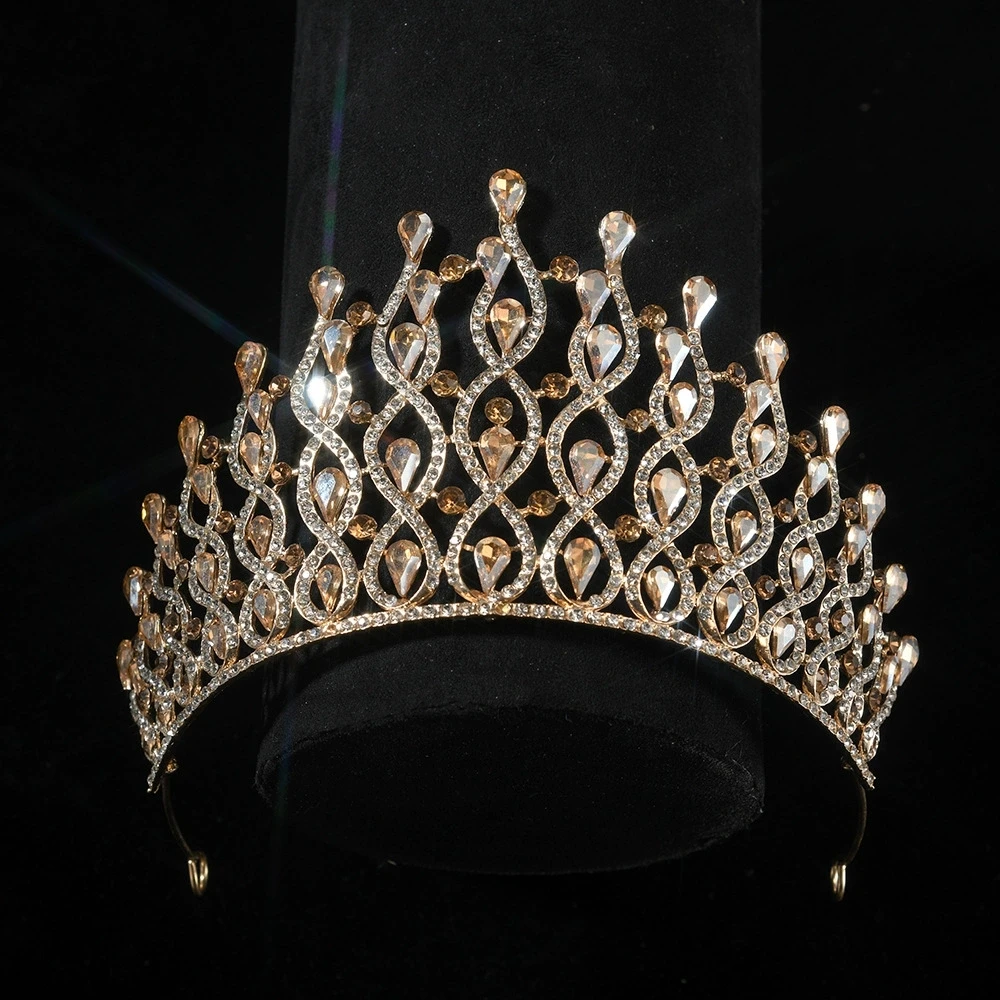 Luxury Zircon Wedding Bride Hair Accessories Light High-End Party Ball Photography Crown Fashionable Hair Accessories
