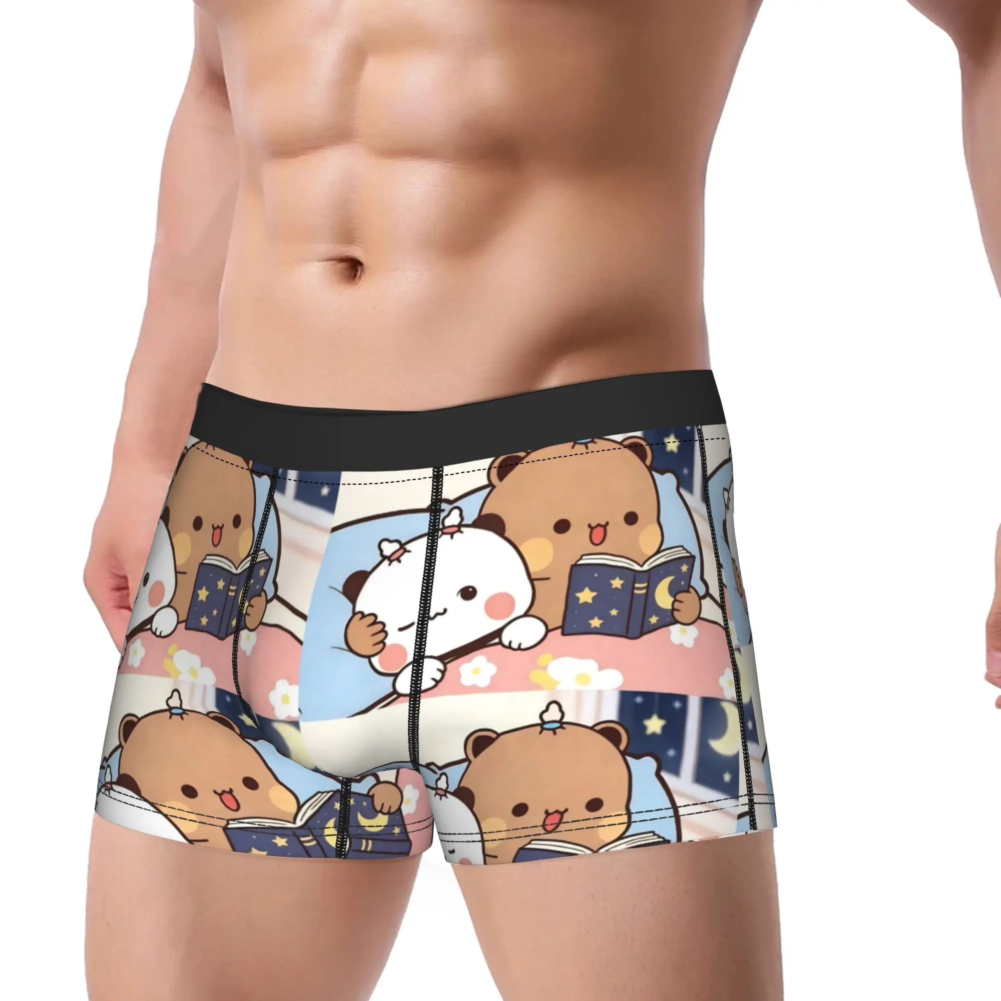 Kawaii Bear Underwear Bubu Dudu Man Boxer Brief Elastic Boxershorts High Quality Pattern Large Size Underpants