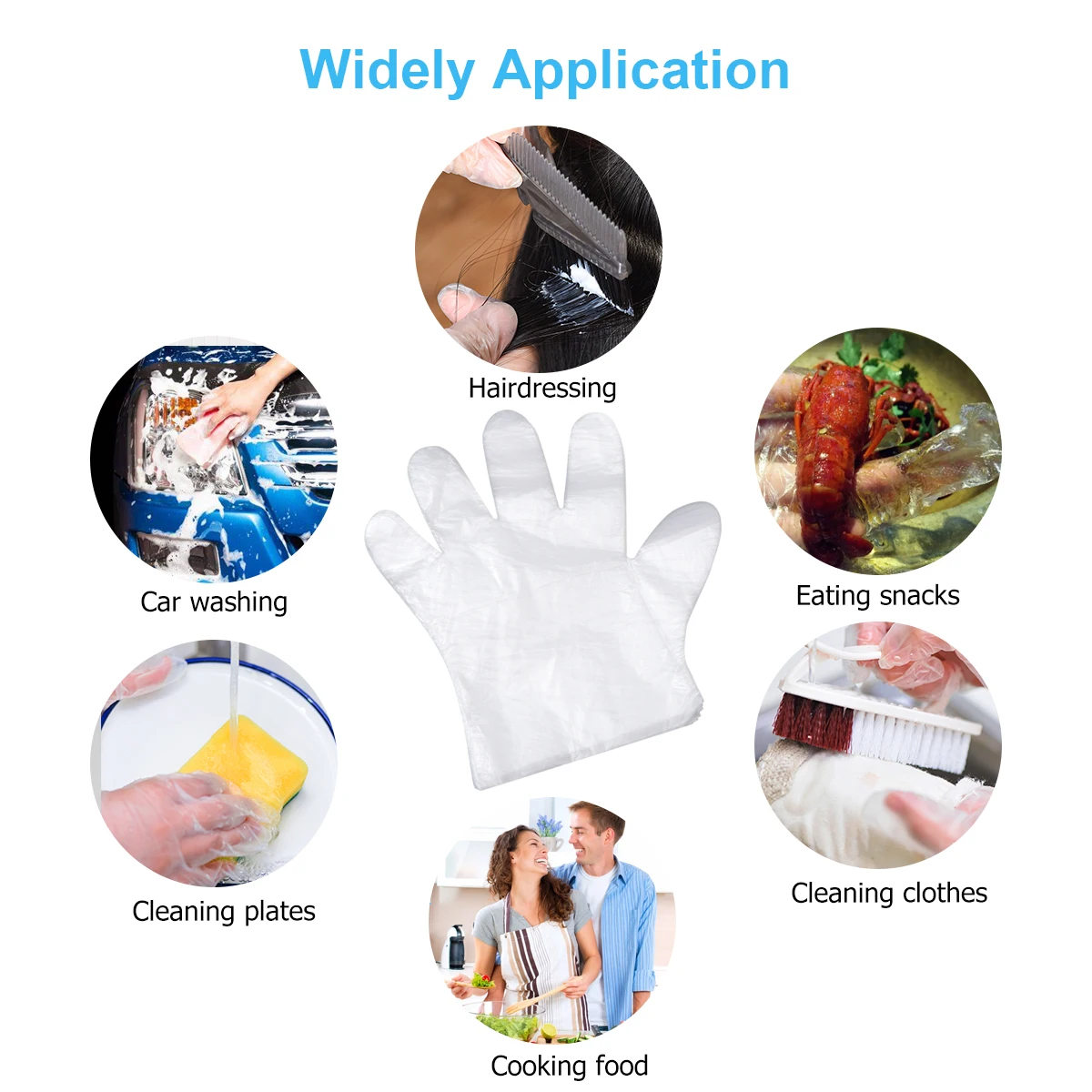 

500pcs Disposable Gloves Plastic Dishwashing Extra Length Wrist Protection Ideal for Cleaning Pet Care Daily