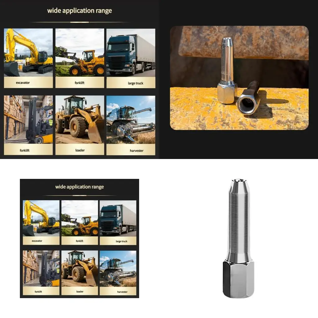 

652F Aluminum Alloy Lubricator Tip Featuring Leakproof Structure and Internal Mesh Filtration System Suitable for Excavators